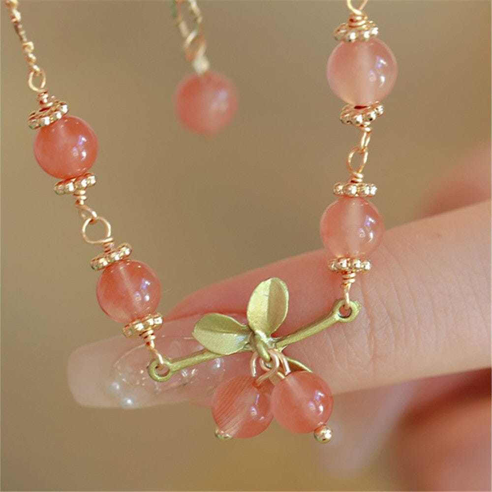 SWEET CHERRY RODE AGAAT ARMBAND