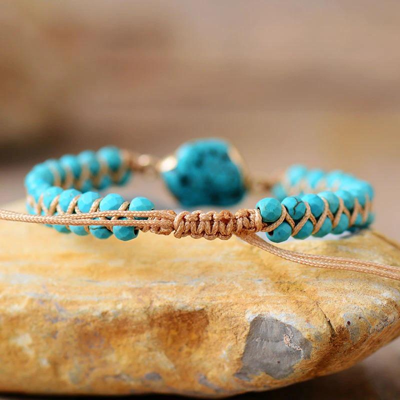 SIERLIJKE BEDELS TURQUOISE MALA ARMBAND