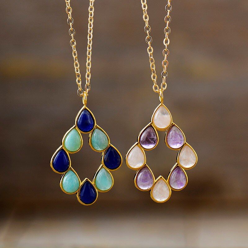 DE HELENDE KRACHT VAN TWEE MINERALEN HANGER KETTING