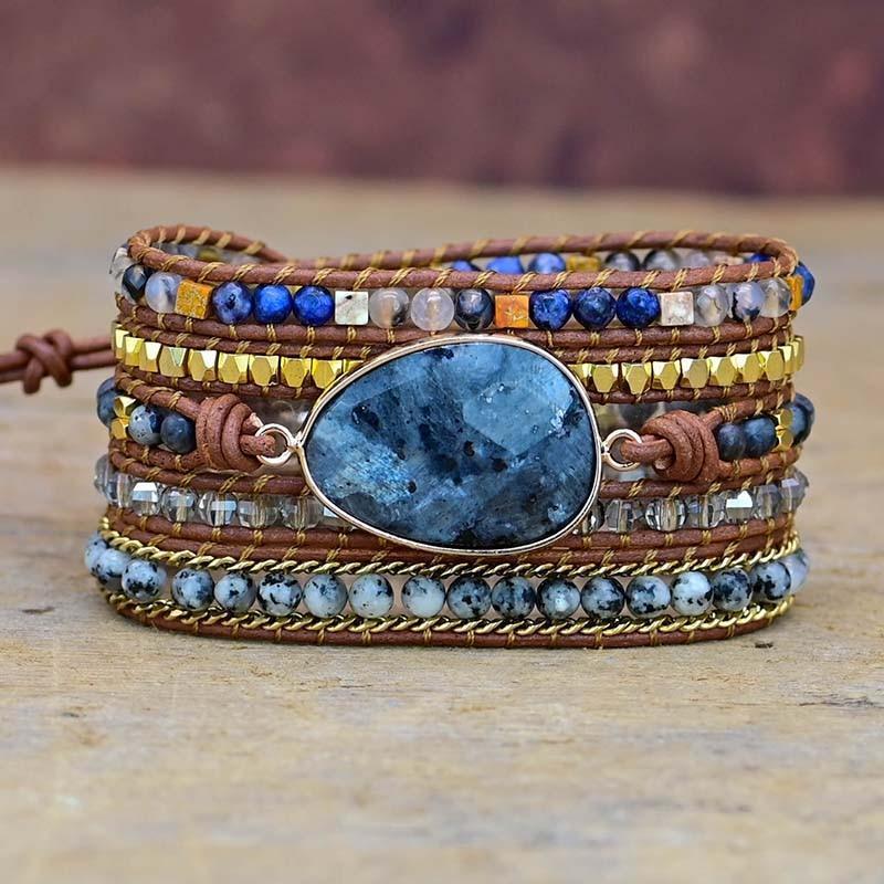 EI-VORMIGE STENEN BOHO ARMBAND