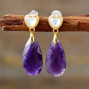 TRANEN VAN VREUGDE EDELSTEEN OORBELLEN