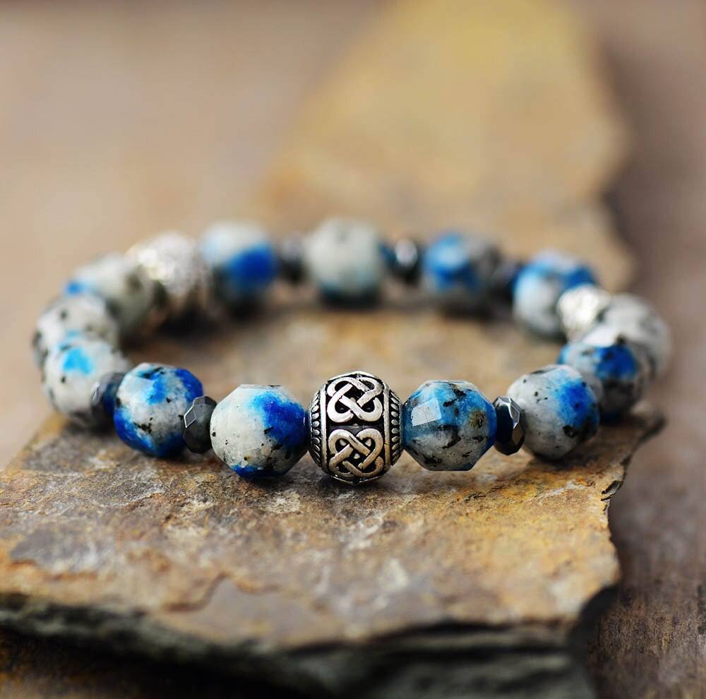 SPIRITUEEL VERZACHTENDE BLAUWE JASPIS ARMBAND