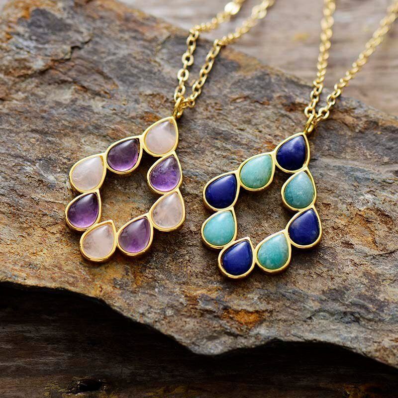 DE HELENDE KRACHT VAN TWEE MINERALEN HANGER KETTING