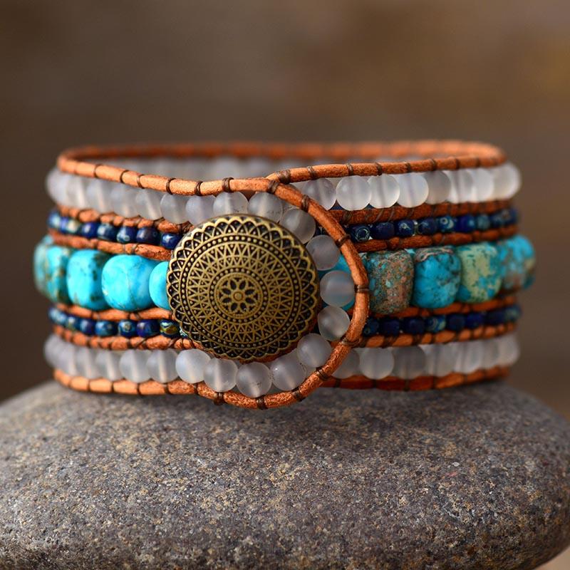 MULTILAYER OCEAAN JASPIS ARMBAND