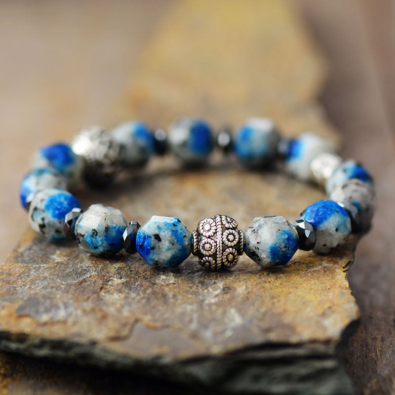 SPIRITUEEL VERZACHTENDE BLAUWE JASPIS ARMBAND
