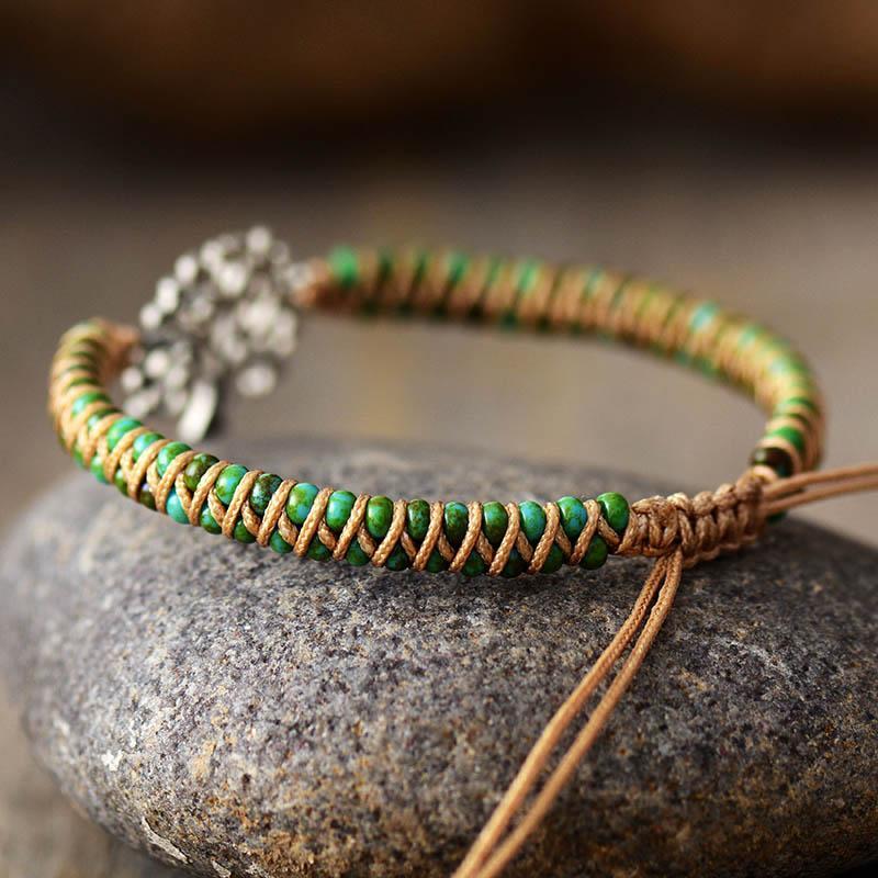 SPIRITUELE GEBREIDE LEVENSBOOM ARMBAND