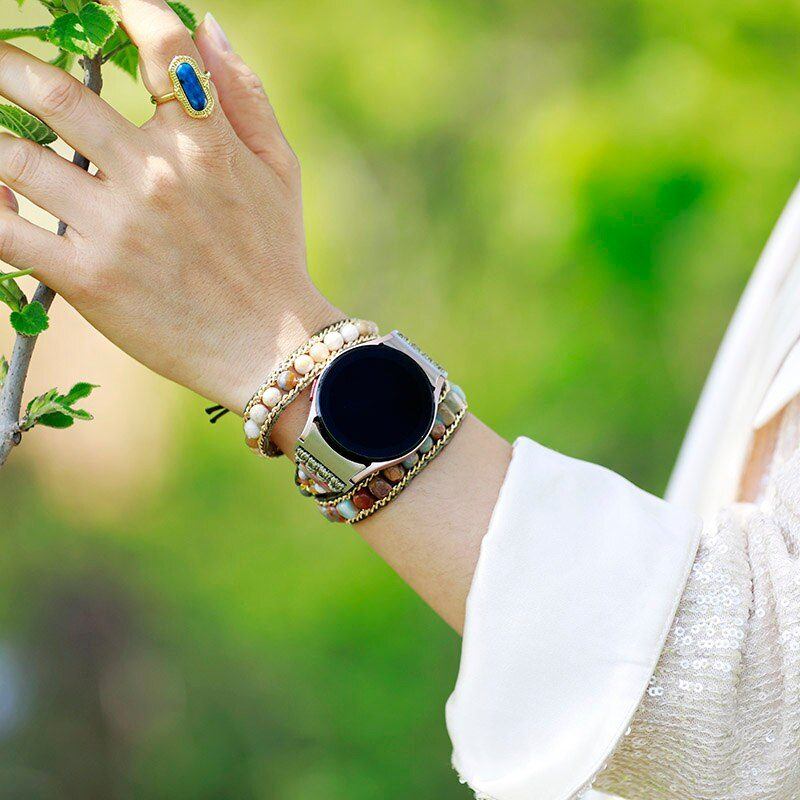 EMOTIONELE & COMFORT BALANS JASPIS SAMSUNG GALAXY SMART WATCH IV WIKKEL