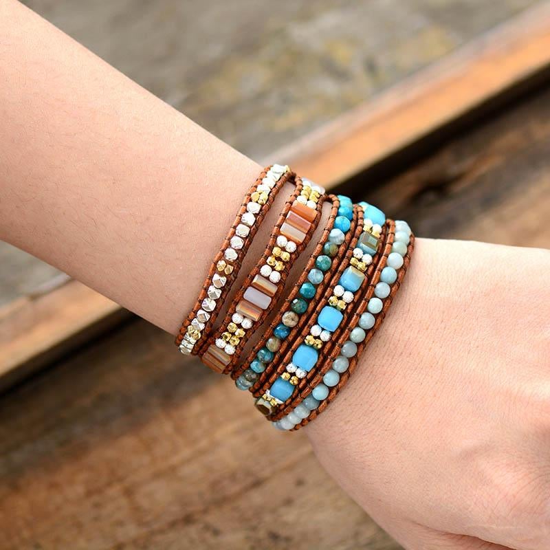 VINTAGE BOOM DES LEVENS 5 STRAND ARMBAND