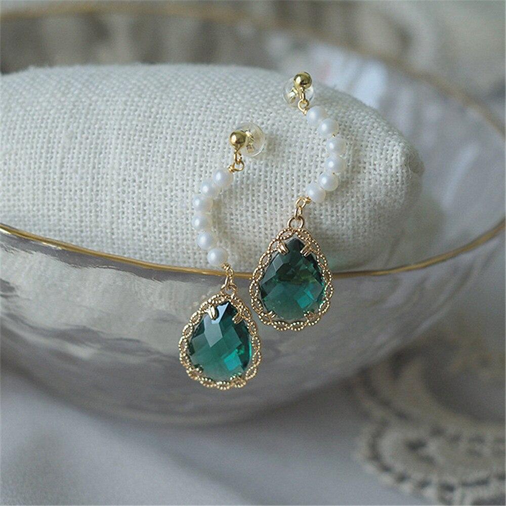 VINTAGE ZIRKOON & PAREL LUXE OORBELLEN