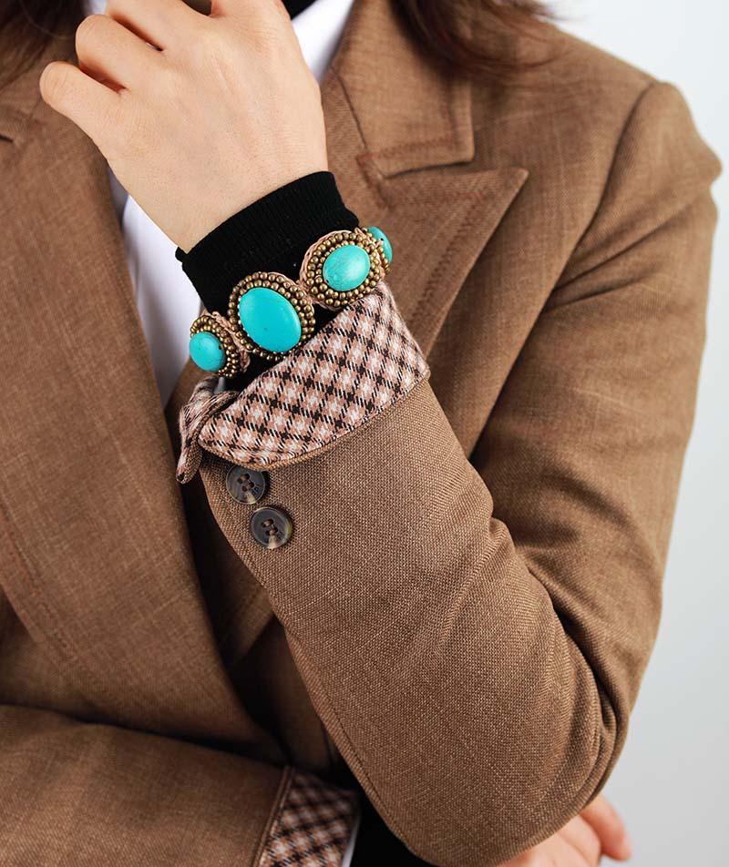 VEGAN BOHO CHIC TURKOOIS BRACELET