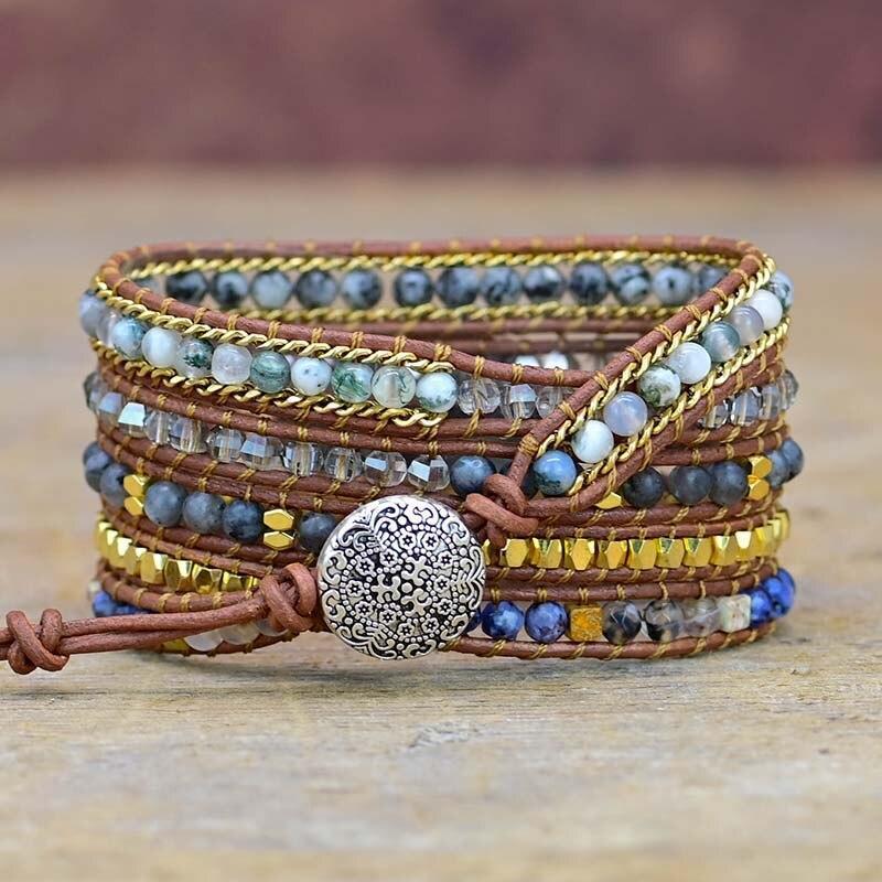 EI-VORMIGE STENEN BOHO ARMBAND