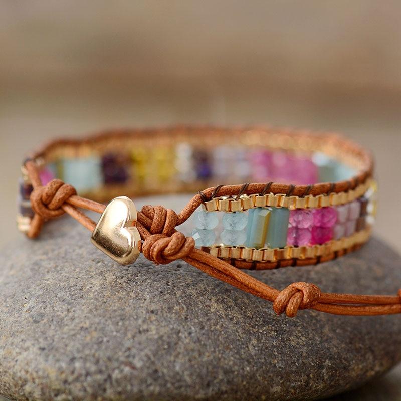 ETHNISCHE PRINCES KLEURRIJKE JADEN ARMBAND