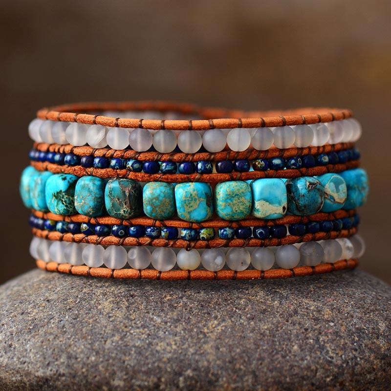 MULTILAYER OCEAAN JASPIS ARMBAND