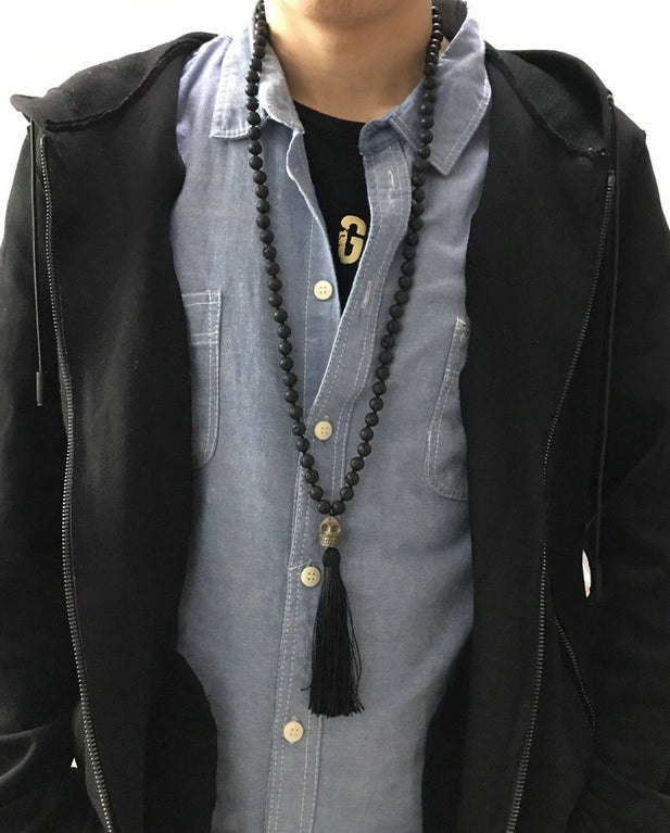 VURIGE LOT LAVA STEEN EN PYRIET MALA KETTING