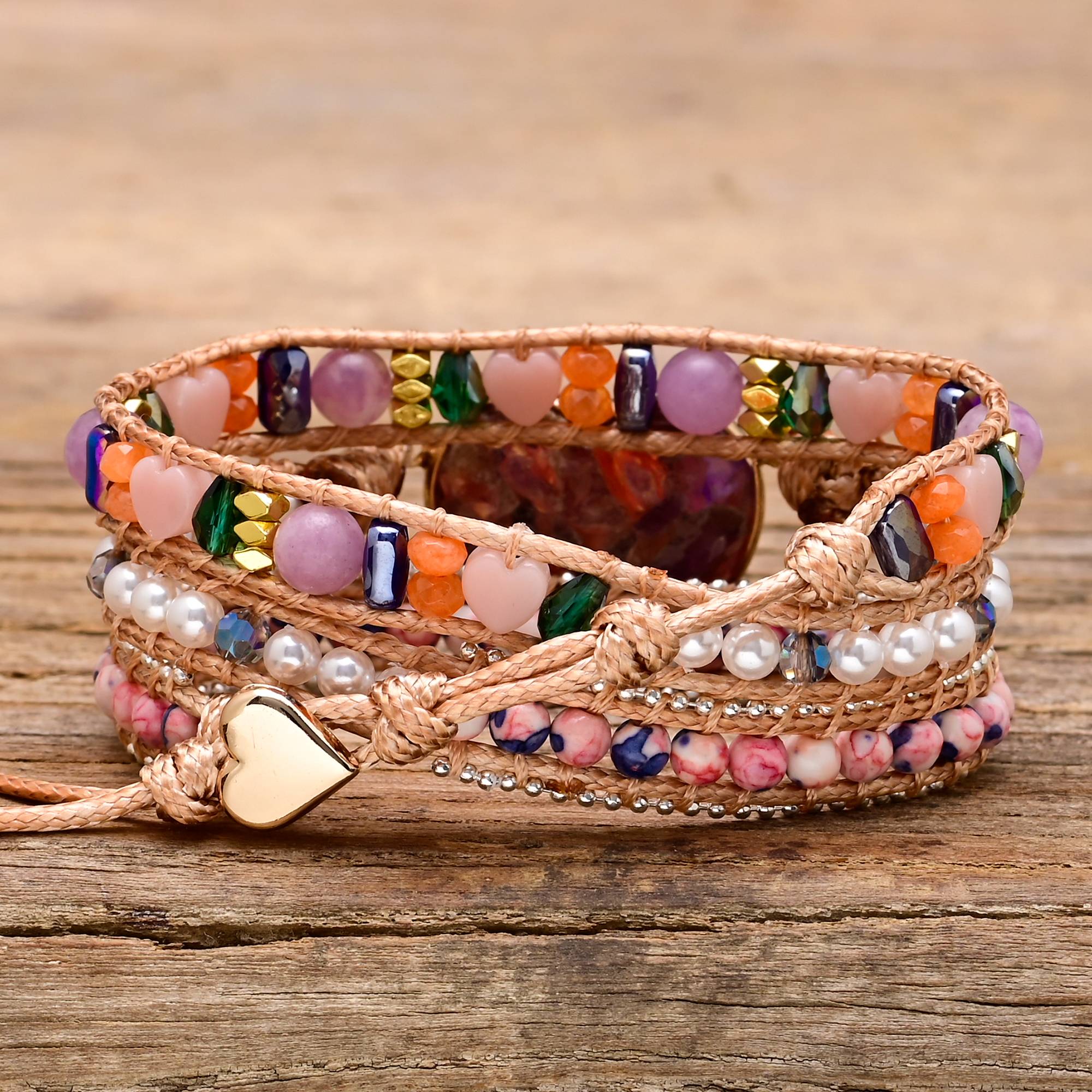 LOVE STRUCK NATUURLIJKE EDELSTENEN ARMBAND