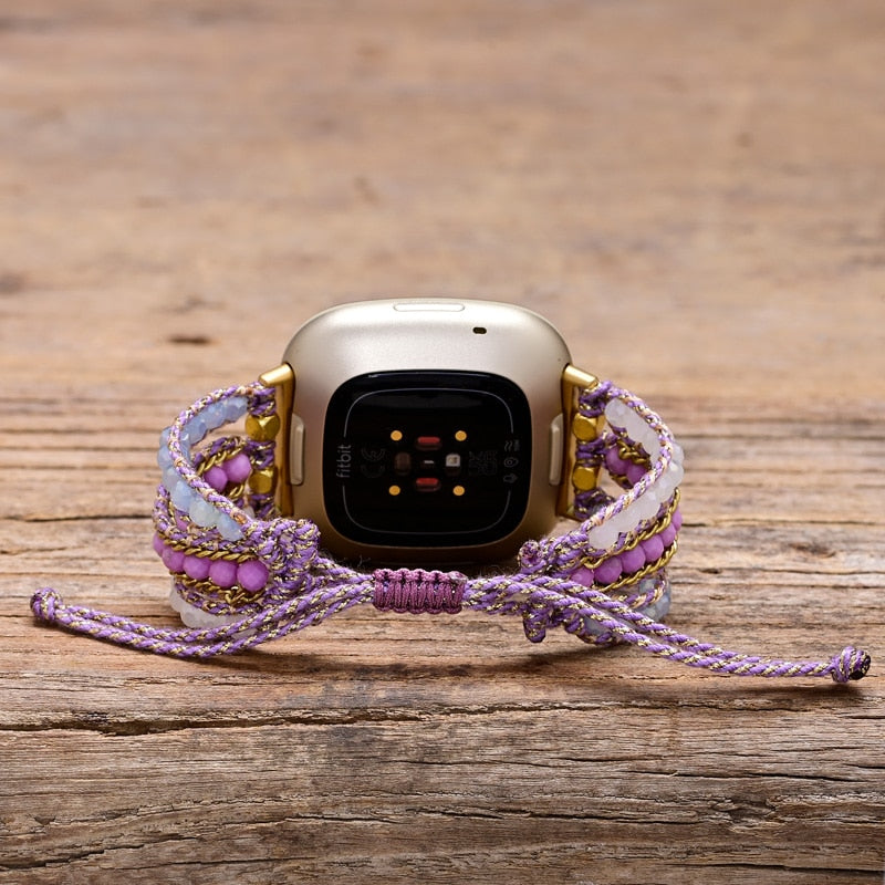 BETOVERENDE SERENITEIT NATUURLIJKE EDELSTEEN FITBIT HORLOGEBANDJE