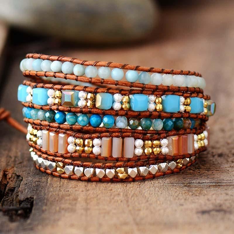 VINTAGE BOOM DES LEVENS 5 STRAND ARMBAND