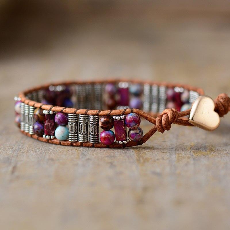 "SPUR OF LIFE" JASPIS KRALEN ARMBAND