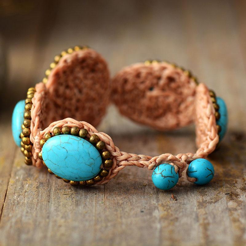 VEGAN BOHO CHIC TURKOOIS BRACELET