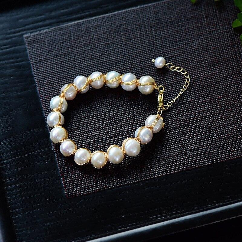 LUXE & ELEGANTIE ZOETWATERPARELS ARMBAND