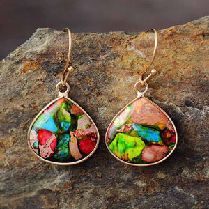 JOYFUL DAY JASPIS OORBELLEN