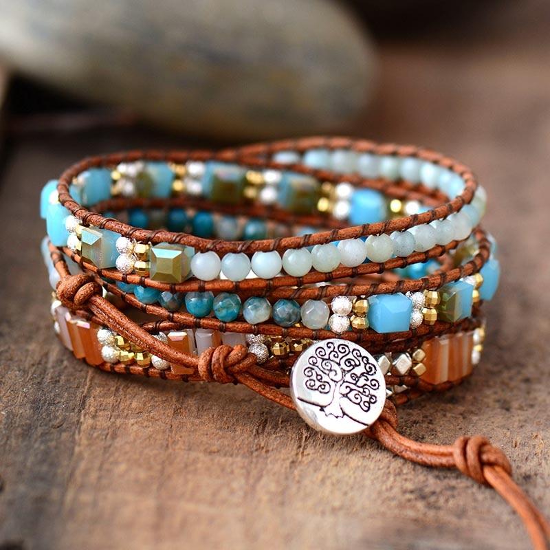 VINTAGE BOOM DES LEVENS 5 STRAND ARMBAND