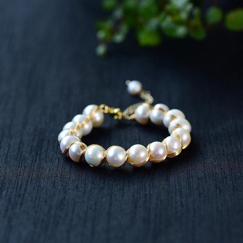 LUXE & ELEGANTIE ZOETWATERPARELS ARMBAND