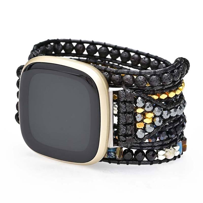 MIDNIGHT PEACE HEMATIET & LAVASTEEN FITBIT HORLOGEBANDJE