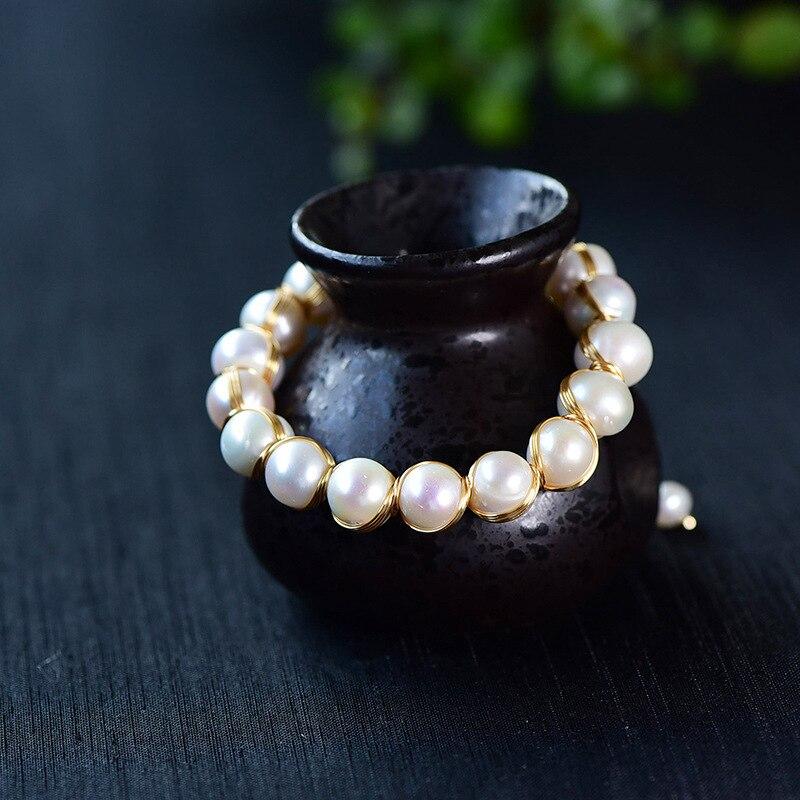 LUXE & ELEGANTIE ZOETWATERPARELS ARMBAND