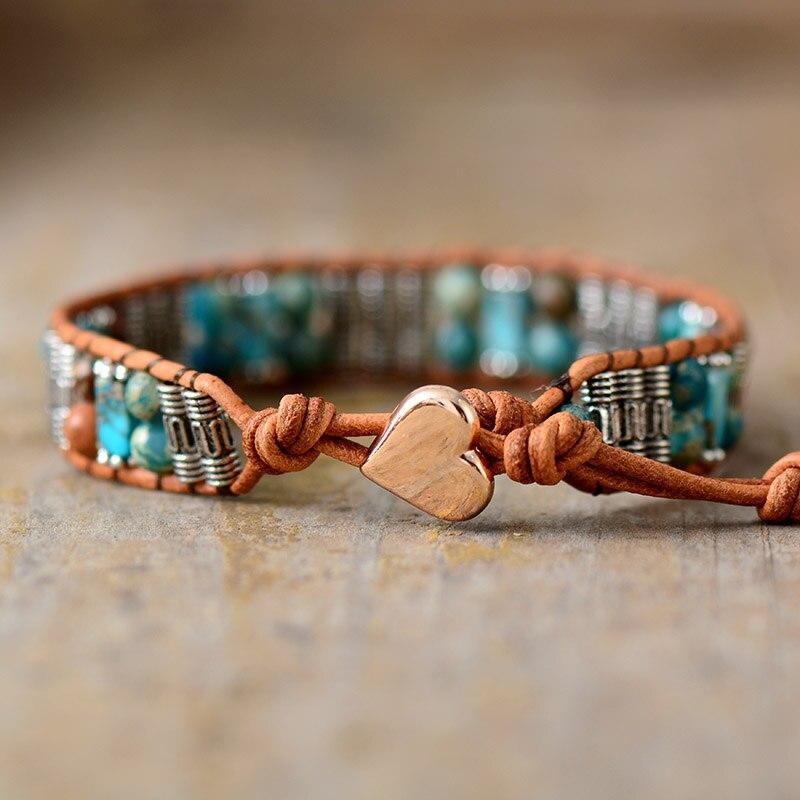 "SPUR OF LIFE" JASPIS KRALEN ARMBAND