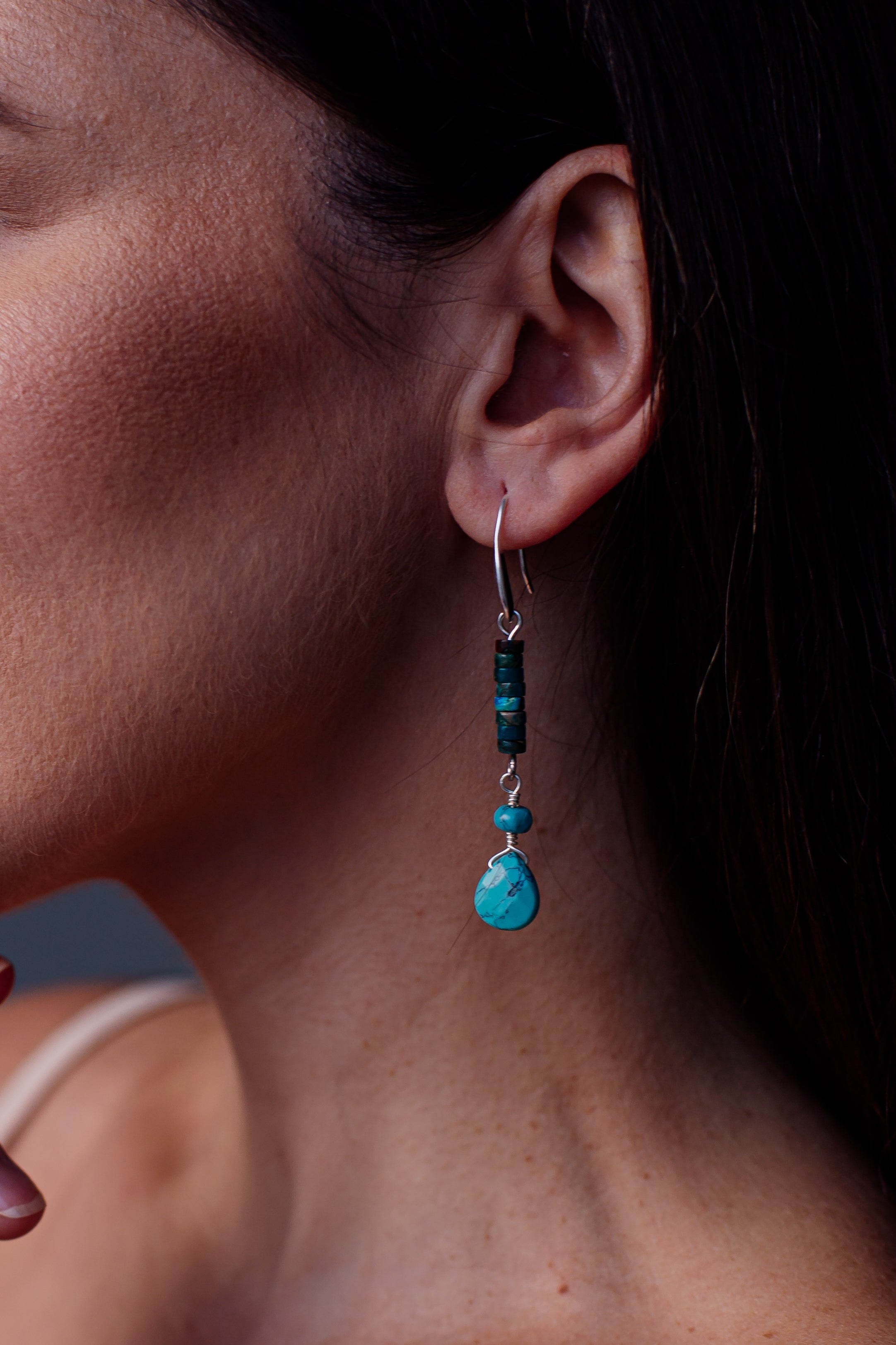 BLAUWE OCEAAN OORBELLEN