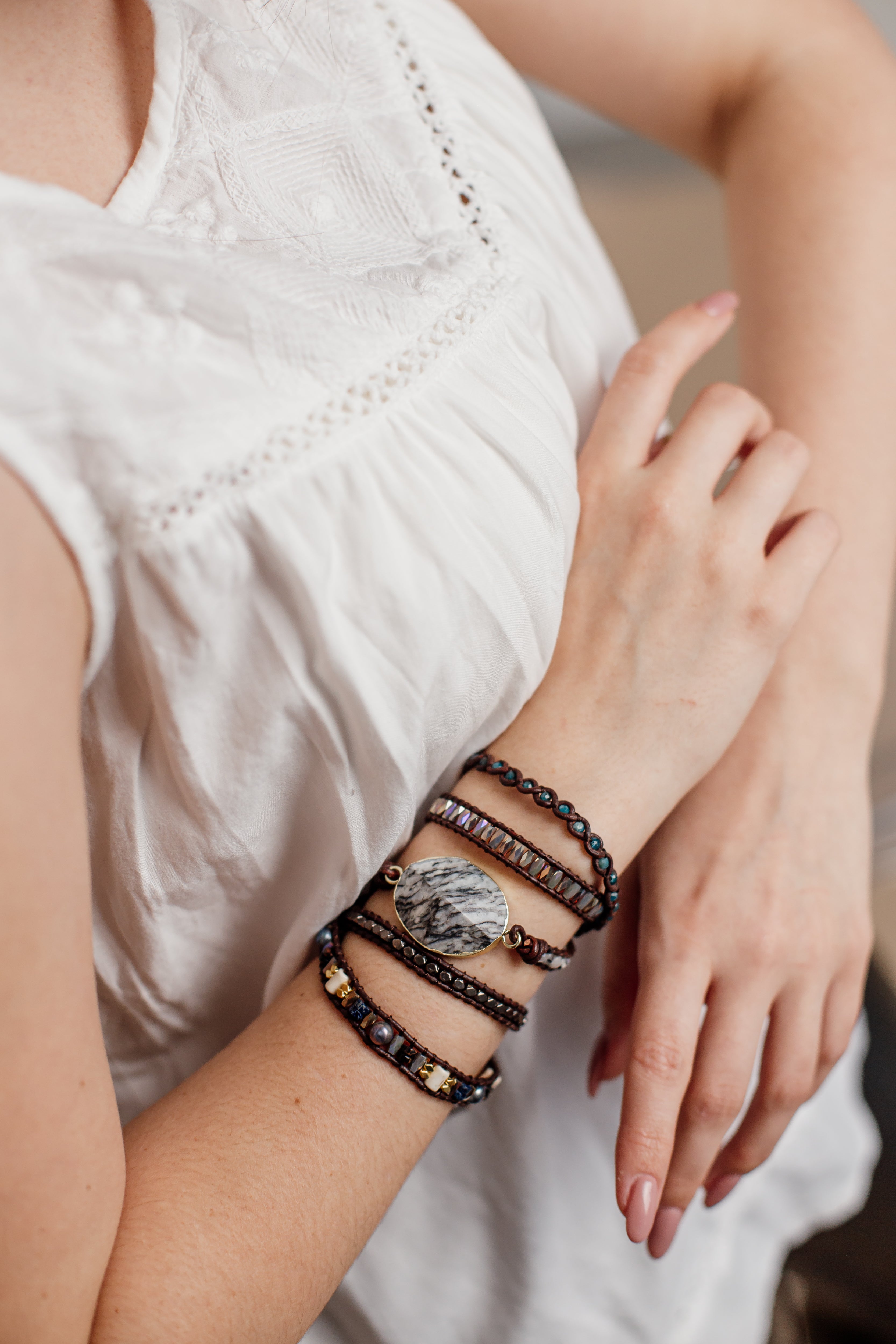 HELING ZEBRA JASPIS WIKKELARMBAND