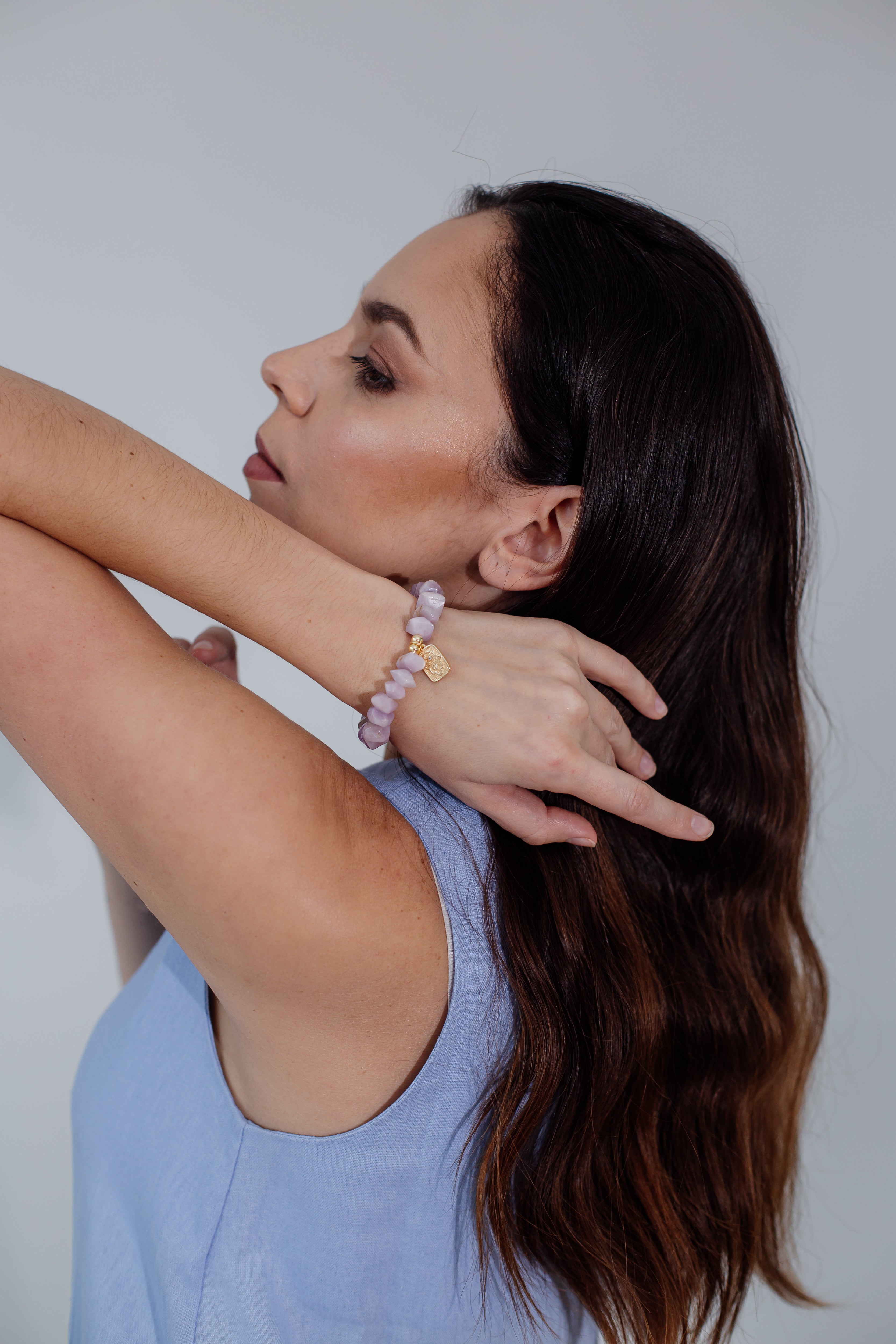 BESCHERMENDE HAMSA HANGER EDELSTEEN ARMBAND