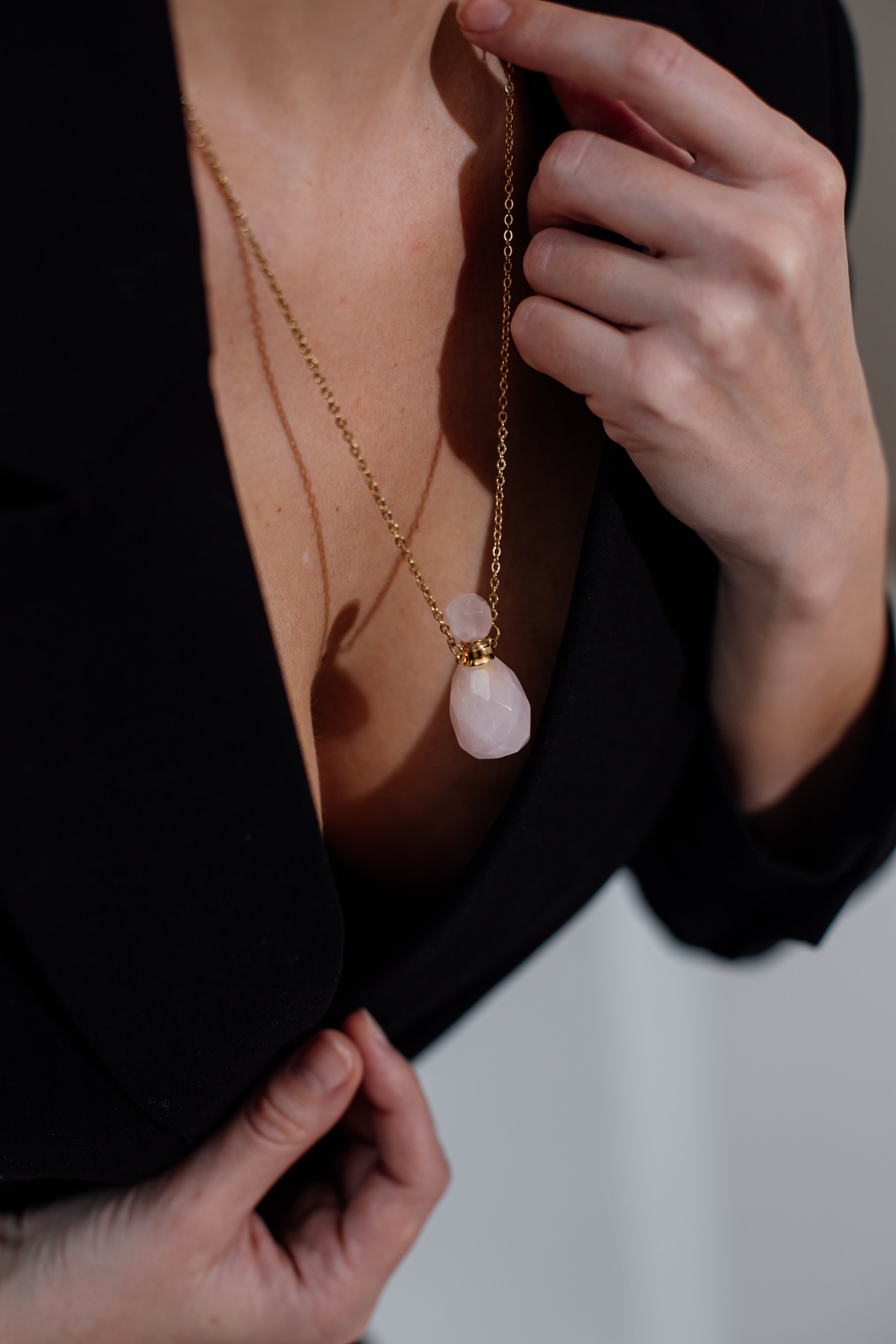 AROMATHERAPIE KWARTS HANGER KETTING