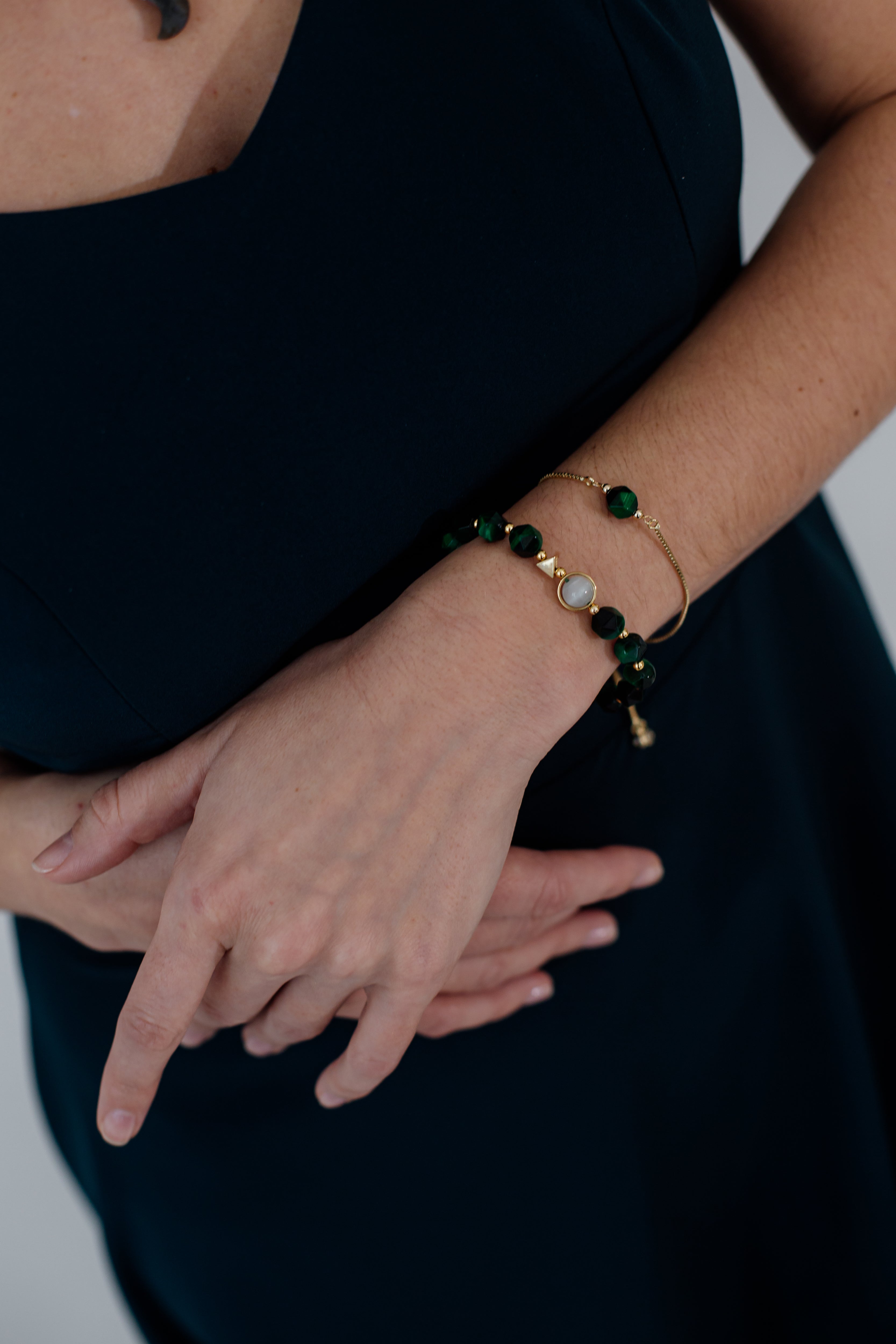 PUUR GROEN LICHT BERGKRISTAL ARMBAND