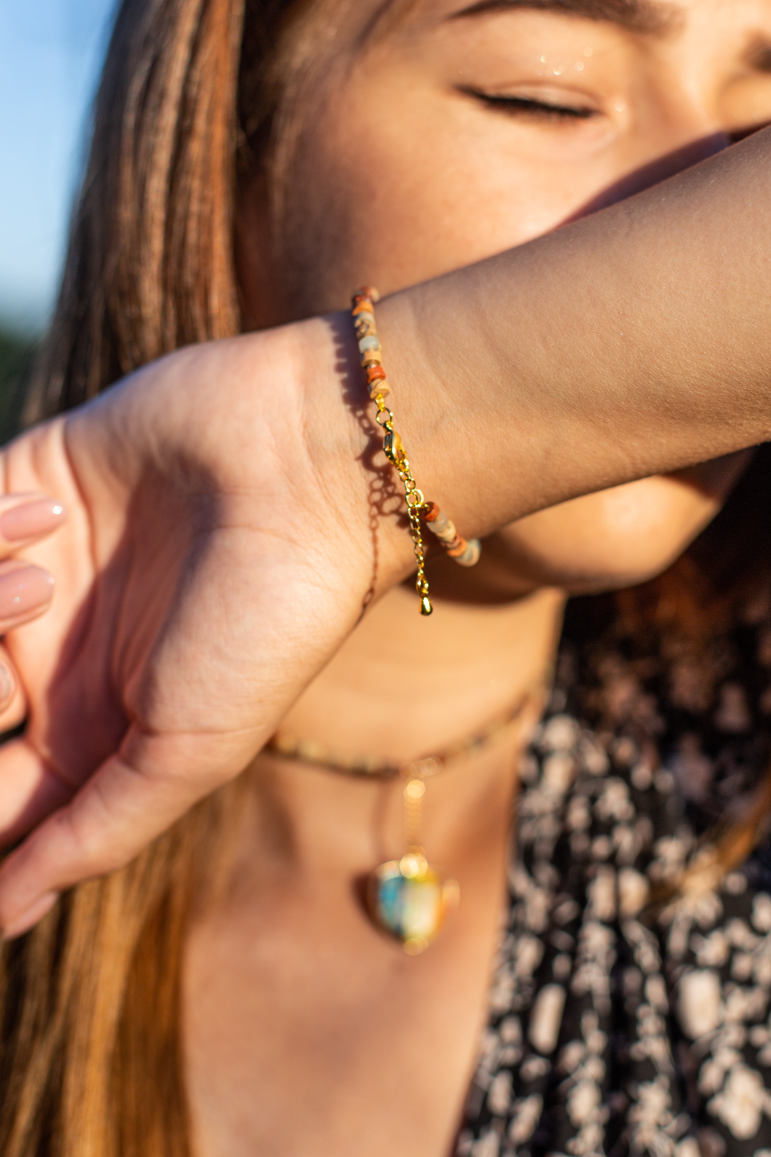 SLANGENHUID STEEN CHAKRA HELENDE SET