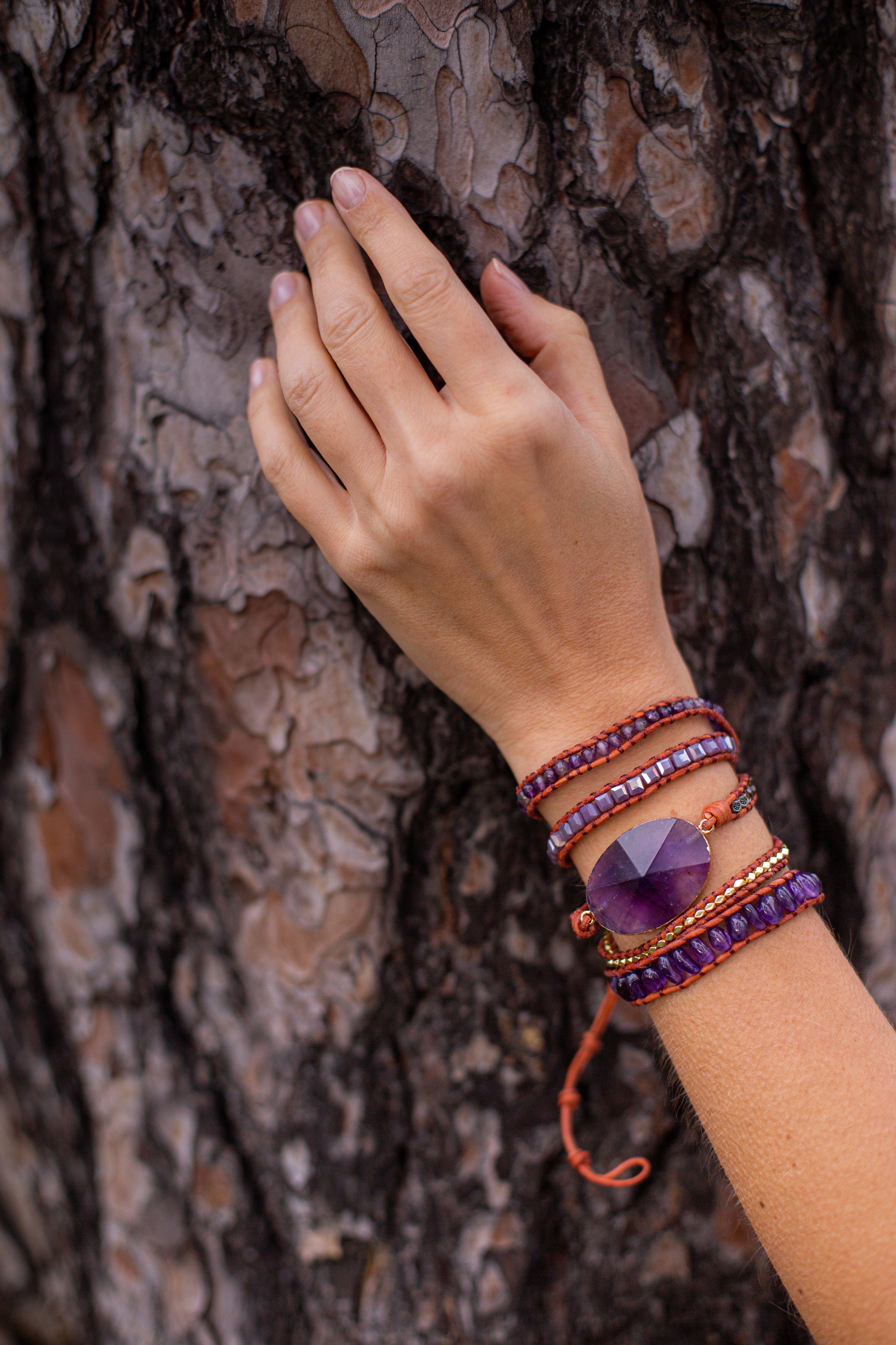 AMETHIST IMPERIAL WIKKELARMBAND