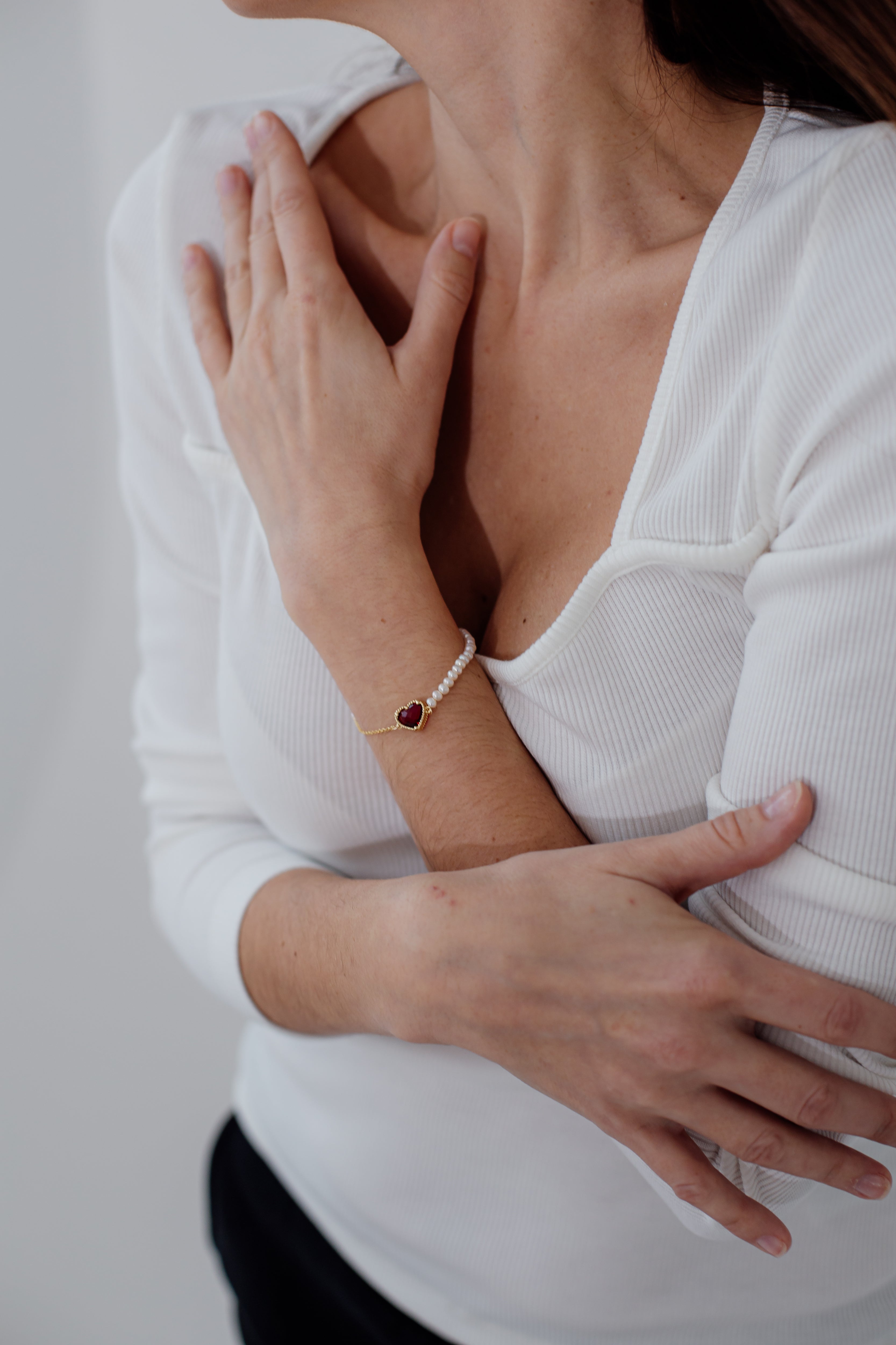 NATUURLIJKE PAREL KLASSIEKE 'LOVERS' ARMBAND