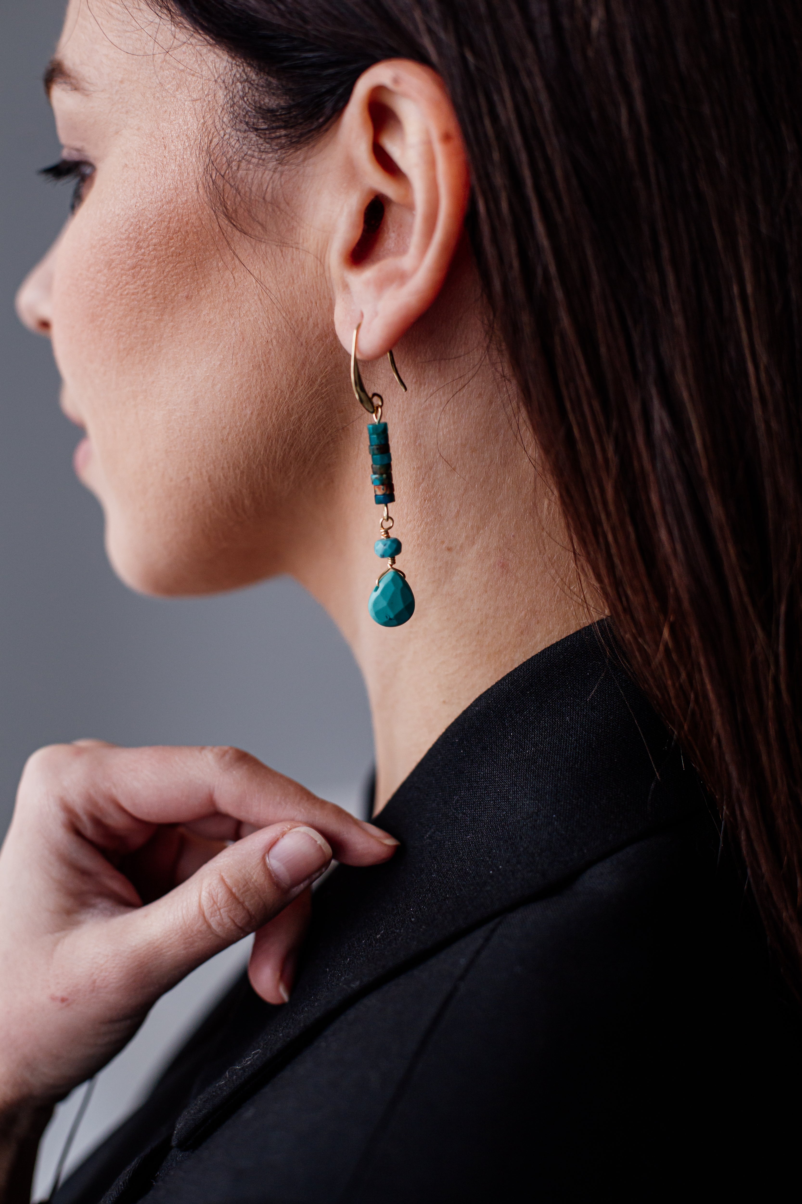 BLAUWE OCEAAN OORBELLEN