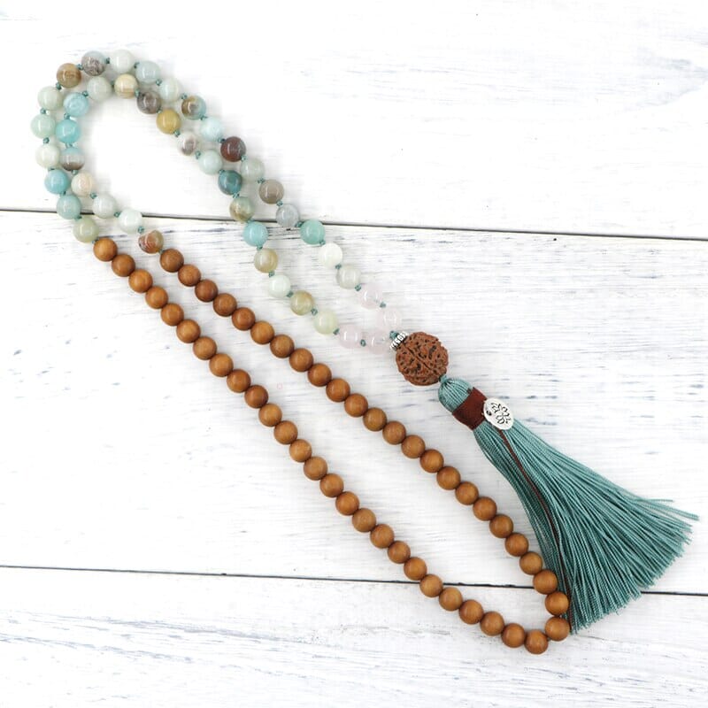 KALMEREND AMAZONIET & SANDELHOUT MALA KETTING