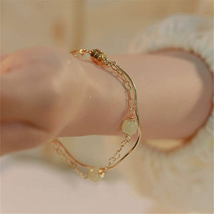 Mooie Zegeningen Groene Jade Armband