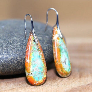 SUPREME HELING JASPIS OORBELLEN