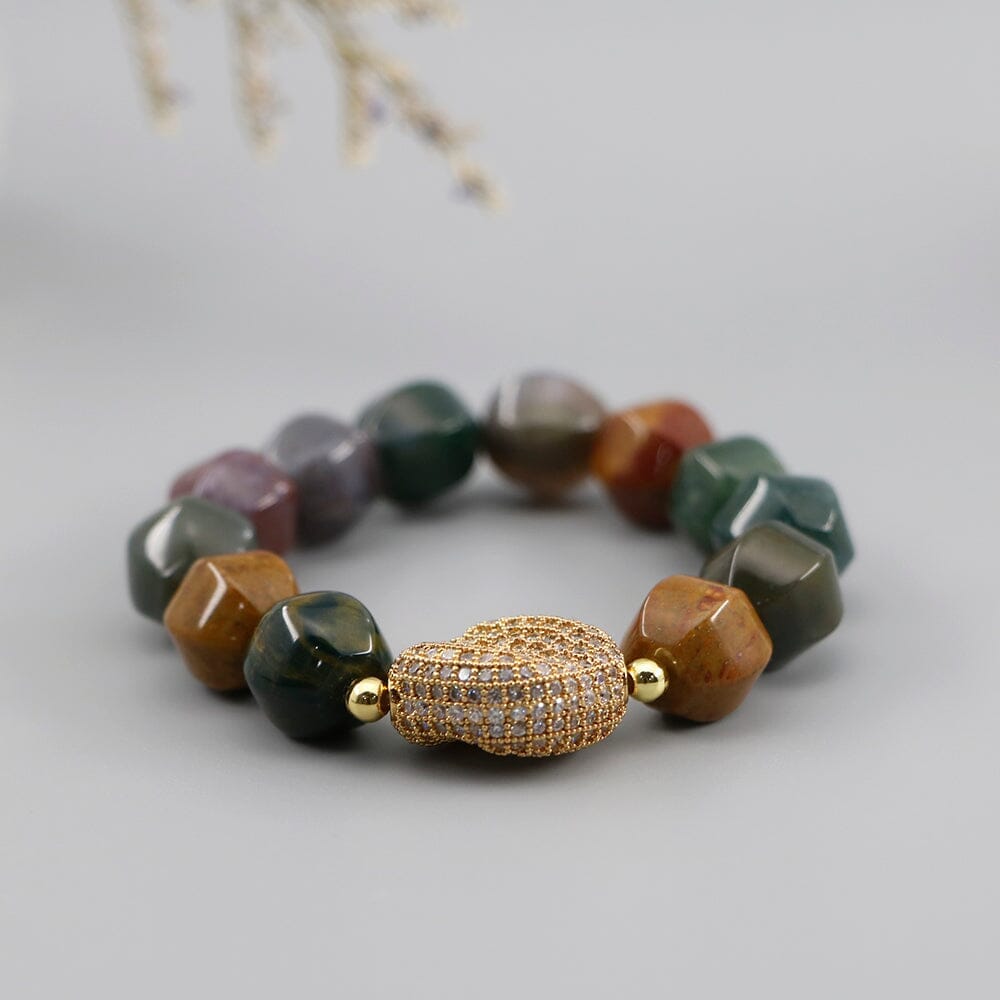 Gouden Aura Indian Agaat Armband