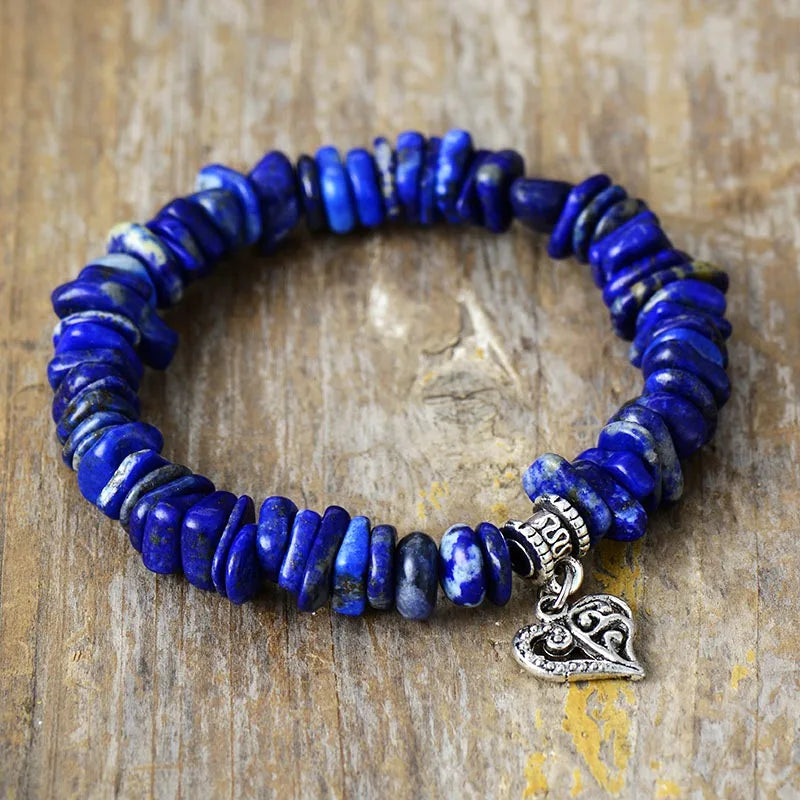 Azure Serenity Aquamarijn & Lapis Lazuli Armband