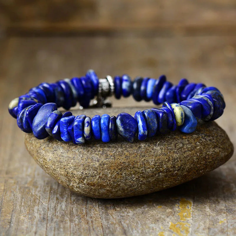 Azure Serenity Aquamarijn & Lapis Lazuli Armband