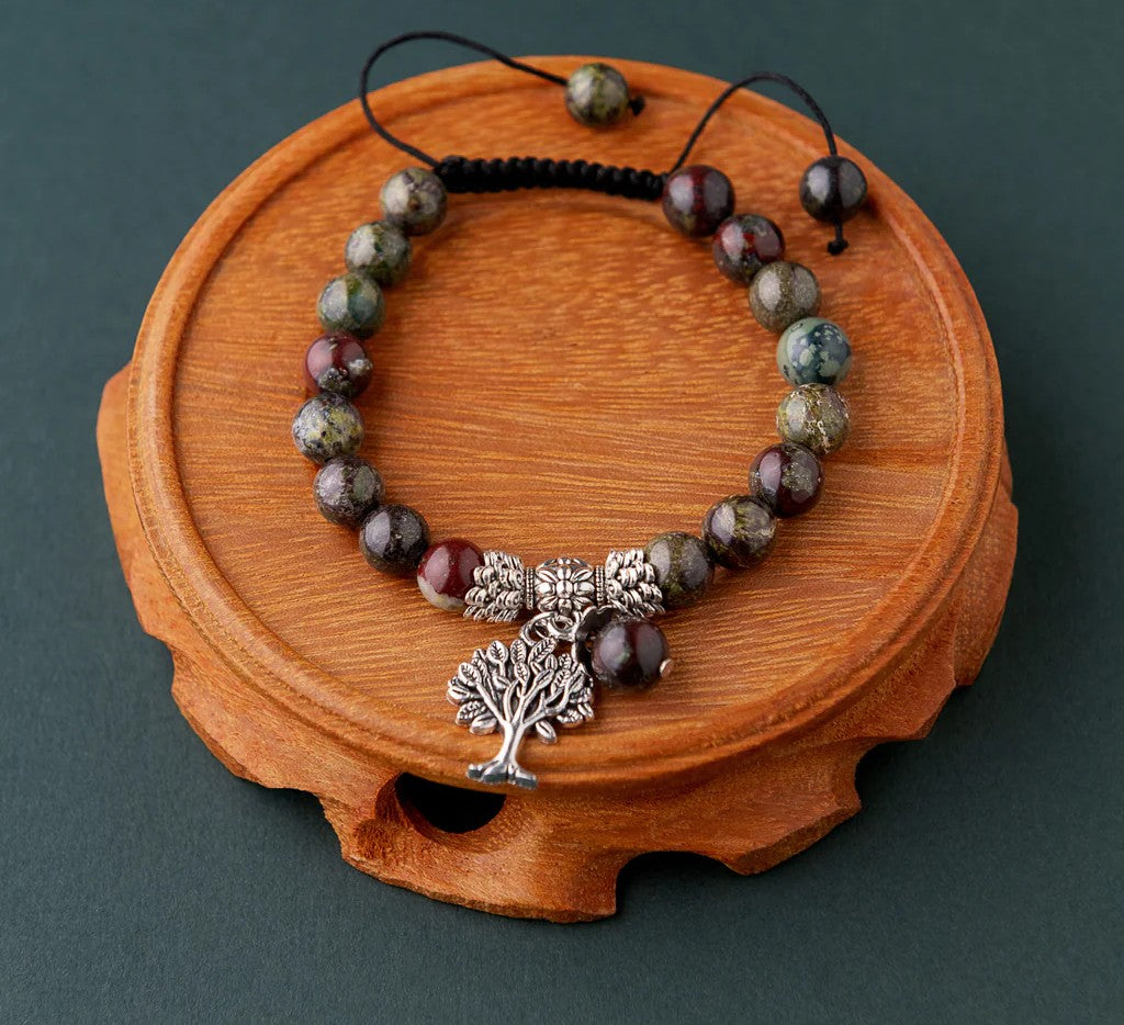 Drakenbloed Jaspis Levensboom Armband