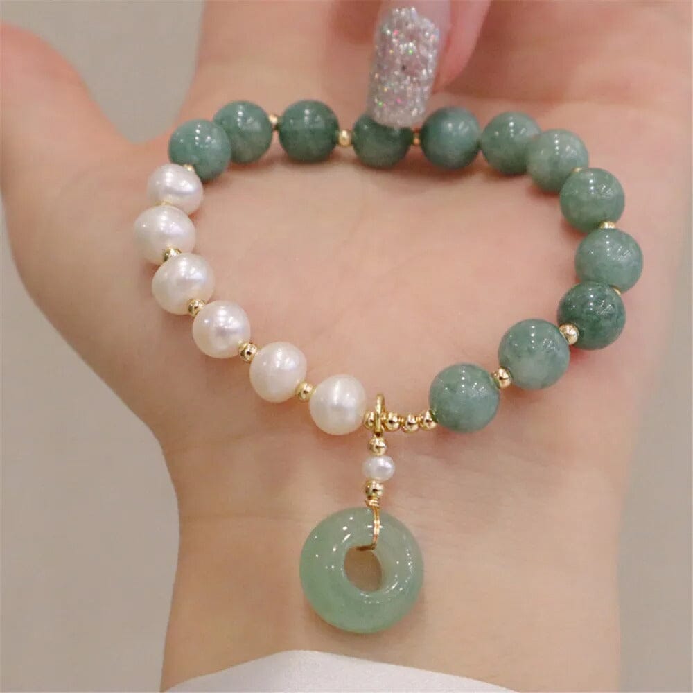 Betoverende Jade Parel Armband