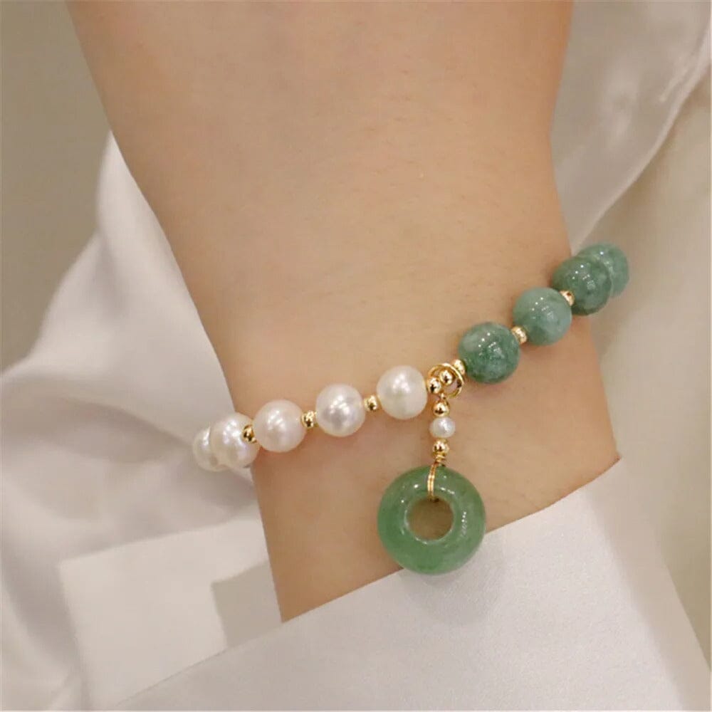 Betoverende Jade Parel Armband