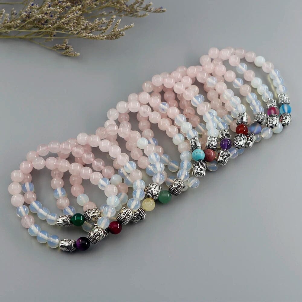 Radiant Serenity Natuurlijke Edelstenen Boeddha Armband Collectie