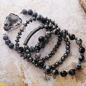 Midnight Harmony Natuurlijke Edelstenen Armband Collectie